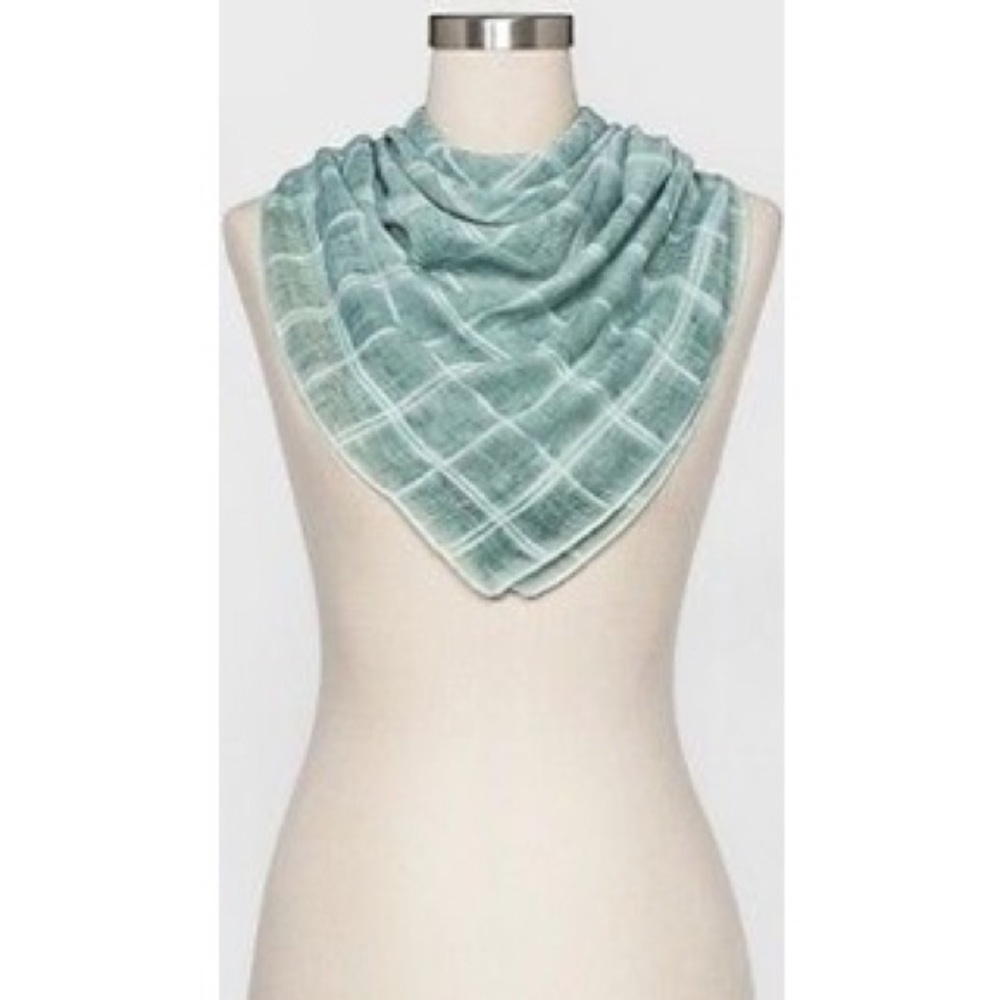 A New Day Green Check Scarf